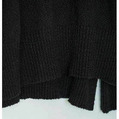 【ezu】monochrome sweater black /コットン100%◆黒◆Mサイズ