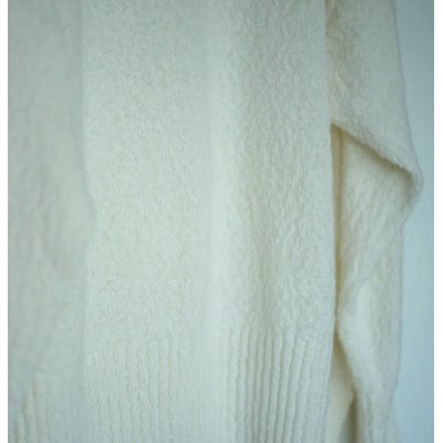 【ezu】monochrome sweater white /コットン100%◆高級◆白◆Mサイズ
