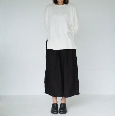 【ezu】monochrome sweater white /コットン100%◆高級◆白◆Mサイズ