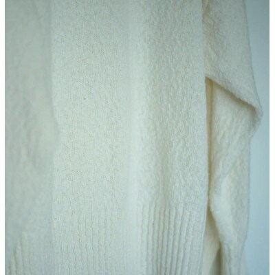 【ezu】monochrome sweater white /コットン100%◆高級◆白◆Lサイズ