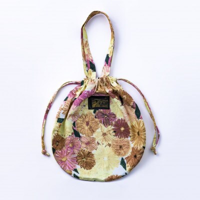 【ezu】color swatch circle bag 赤い花