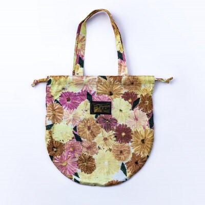 【ezu】color swatch circle bag 赤い花