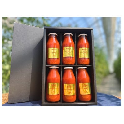 本物の甘さと健康をお届けする贅沢無添加トマトジュース180ml×6本