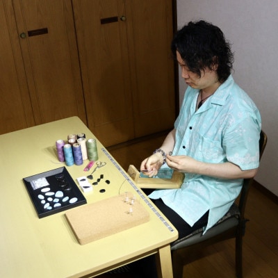 「シトリン」一点物 天然石のハンドメイド マクラメネックレス