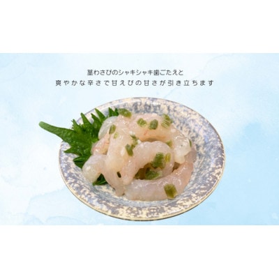 ボタンエビと甘えびの一夜漬け、えびわさセット