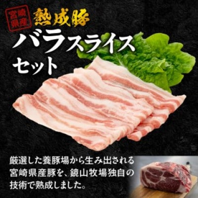 宮崎県産熟成豚バラスライスセット 約200g×2