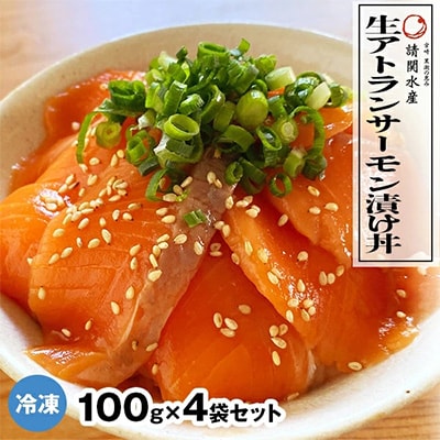 生サーモン漬け丼4食セット(4パック)