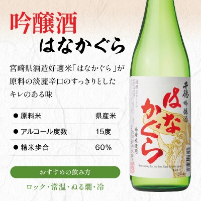 純米酒千徳・吟醸酒はなかぐら 各720ml  計2本セット(延岡市)