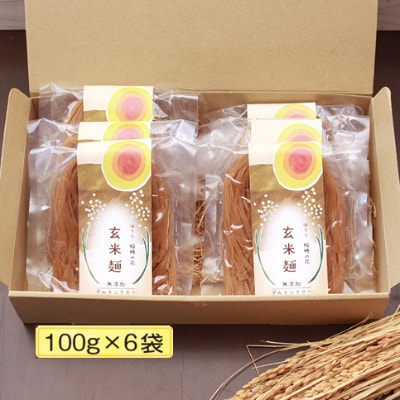 【グルテンフリー】無添加玄米麺　100g×6袋