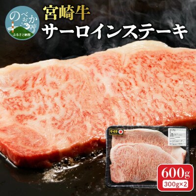 宮崎牛 A4～A5ランク サーロインステーキ 合計600g(300g×2枚)(延岡市)