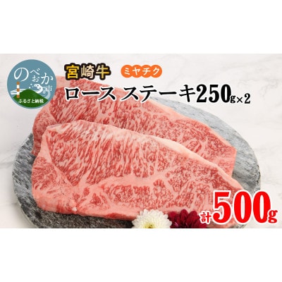 宮崎牛ロースステーキ250g×2 計500g(延岡市)