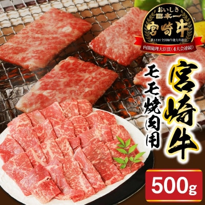 宮崎牛 モモ 焼肉 500g(延岡市)