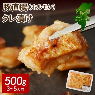 豚直腸(ホルモン)タレ漬け500g(3～5人前)(延岡市)