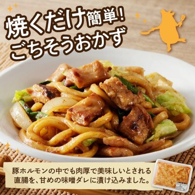 【宮崎産】豚直腸(ホルモン)タレ漬け 2kg(500g×4)(延岡市)