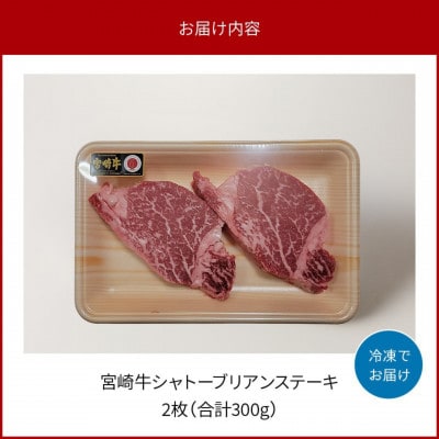内閣総理大臣賞4連覇 A4～A5 超希少部位 宮崎牛 シャトーブリアン ステーキ 2枚 合計300g