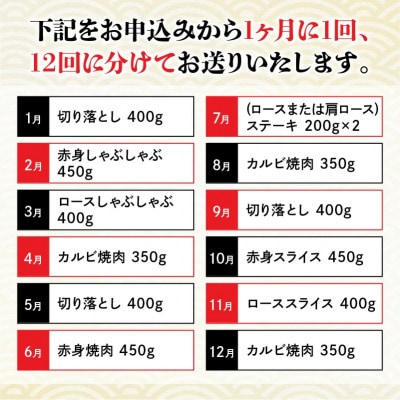 【発送月固定定期便】宮崎牛匠の堪能セット(ステーキ・スライス・カルビ焼肉など)(延岡市)全12回