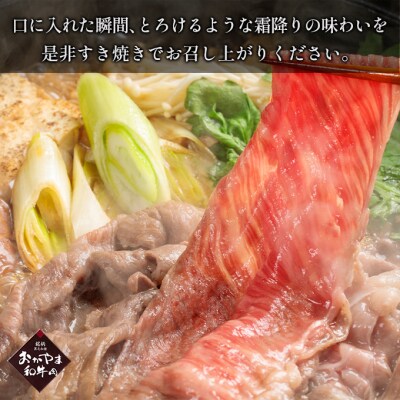 おかやま 和牛肉 A4等級以上 ロース スライス すき焼き 用約450g[No.5735-1773]