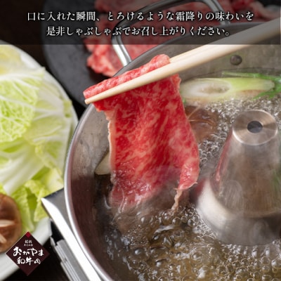 おかやま 和牛肉 A4等級以上 ロース しゃぶしゃぶ  用 約450g [No.5735-1777]