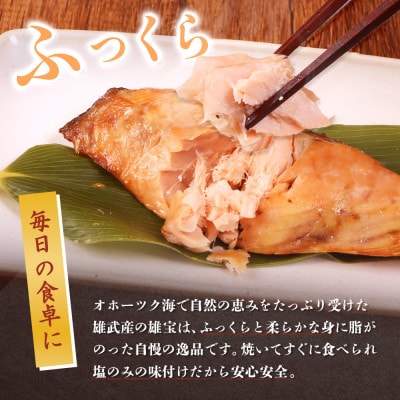 北海道産 雄宝 新巻鮭切身 300g×3袋【1243501】