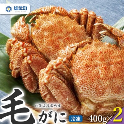 北海道雄武町産　毛がに(冷凍)(400g×2)【1240102】