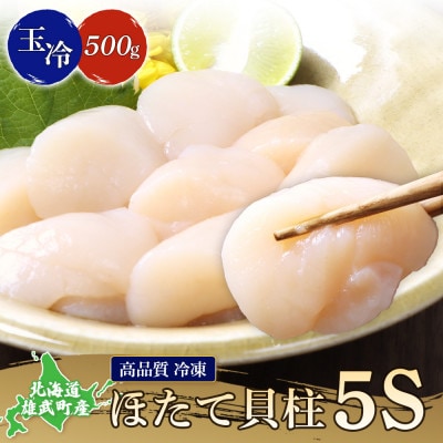 北海道雄武町産　ほたて貝柱(冷凍)5S 500g【12441】