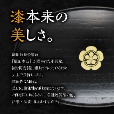 尾州塗桐小判盆[021A06]