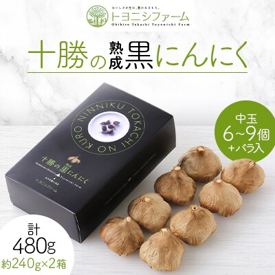 黒にんにく レギュラー (中玉6～9個+バラ入) ×2箱 計480g