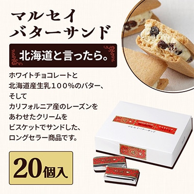 六花亭六花セレクションC 1セット(1セット:マルセイバターサンド20個+マルセイバターケーキ5個)