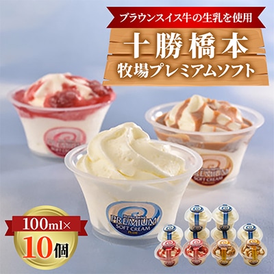十勝橋本牧場プレミアム ソフト 3種 10個(プレミアムソフト いちご キャラメル)