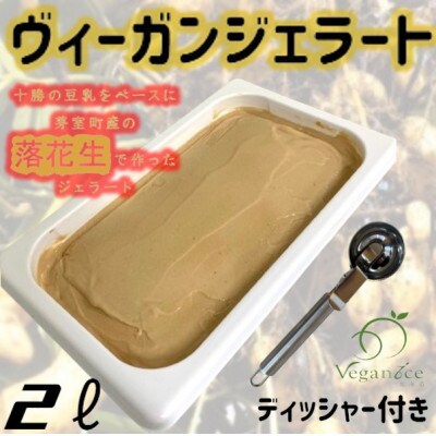 北海道産落花生ヴィーガンジェラートの2Lディッシャー付き