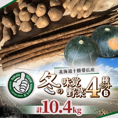 冬の味覚 野菜4種セット B 計10.4kg 北海道十勝帯広産