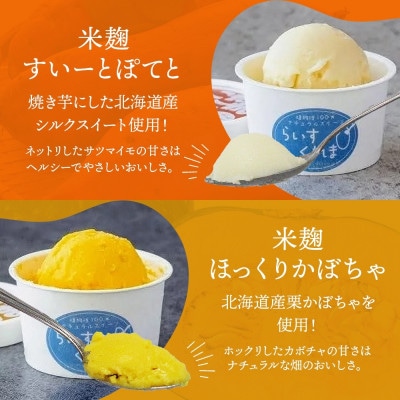 フローズン甘酒 らいすくれま オススメ3種 各2個 計6個 米麹 酒粕 北海道 帯広市