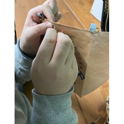 小麦袋リユースハンドメイドバッグ(大)