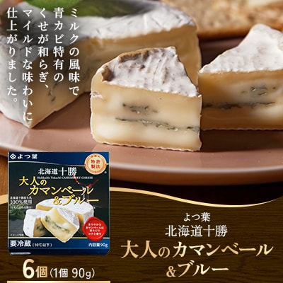 よつ葉 北海道十勝 大人のカマンベール&ブルー 90g×6個