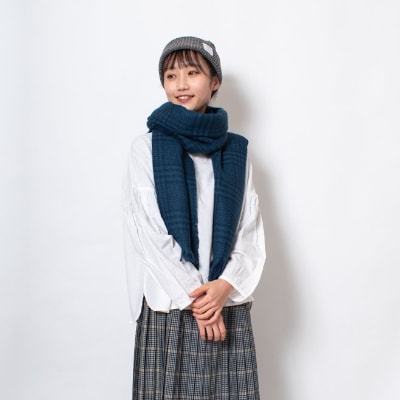 【KEYMEMORY】ストールマフラー NAVY