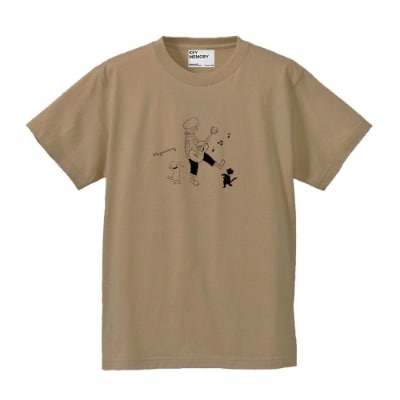 【KEYMEMORY】ミュージックTシャツ　BEIGE　サイズ0