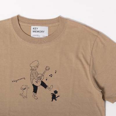 【KEYMEMORY】ミュージックTシャツ　BEIGE　サイズ0