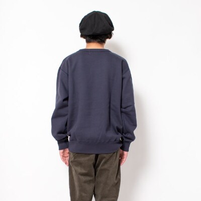 【KEYMEMORY】裏起毛トレーナー NAVY　3