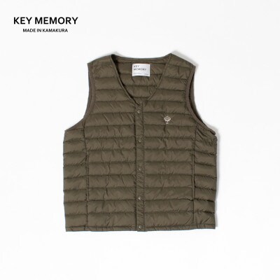 【KEY MEMORY】インナーダウンベスト　OLIVE　2