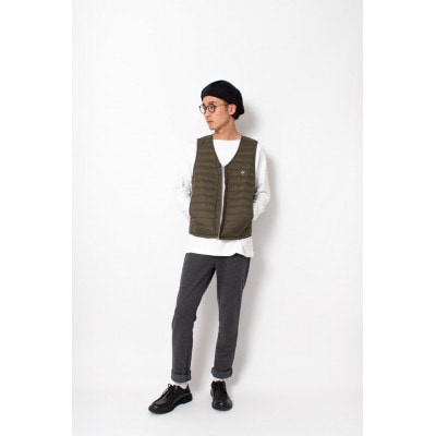 【KEY MEMORY】インナーダウンベスト　OLIVE　2