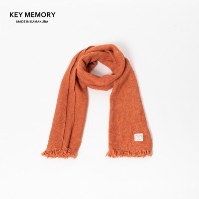 【KEY MEMORY】ウールコットンスカーフ　ORANGE