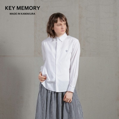 【KEYMEMORY鎌倉】スナップボタンシャツ WHITE　サイズ0