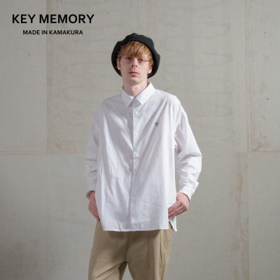 【KEYMEMORY鎌倉】スナップボタンシャツ WHITE　サイズ2