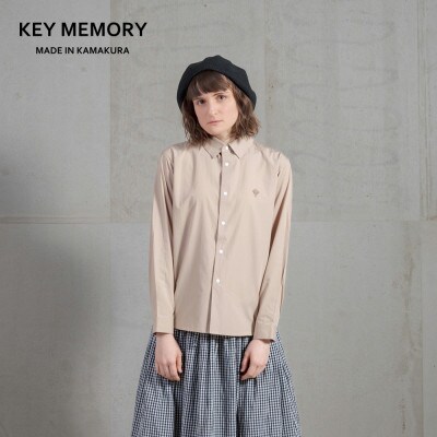 【KEYMEMORY鎌倉】スナップボタンシャツ BEIGE　サイズ1