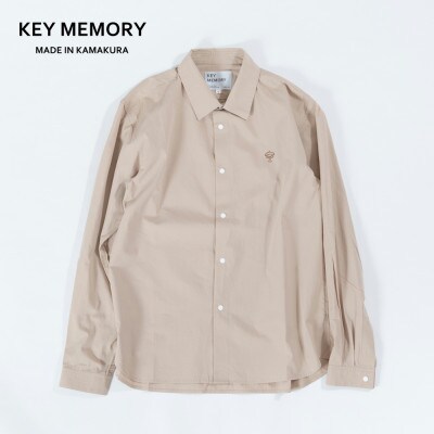 【KEYMEMORY鎌倉】スナップボタンシャツ BEIGE　サイズ2
