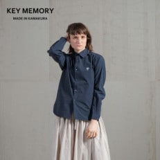 【KEYMEMORY鎌倉】スナップボタンシャツ NAVY サイズ0