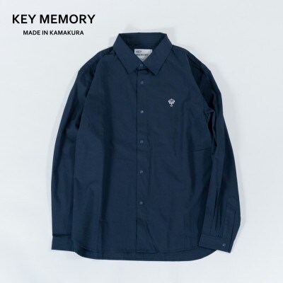【KEYMEMORY鎌倉】スナップボタンシャツ NAVY　サイズ0