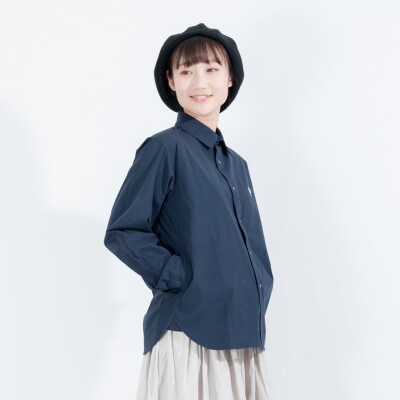 【KEYMEMORY鎌倉】スナップボタンシャツ NAVY　サイズ0