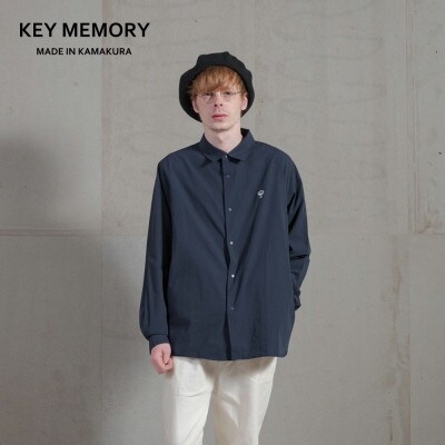 【KEYMEMORY鎌倉】スナップボタンシャツ NAVY　サイズ2
