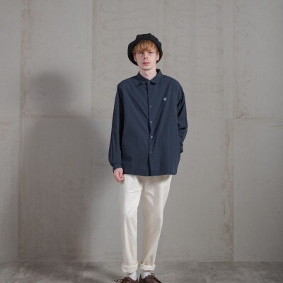 【KEYMEMORY鎌倉】スナップボタンシャツ NAVY　サイズ2